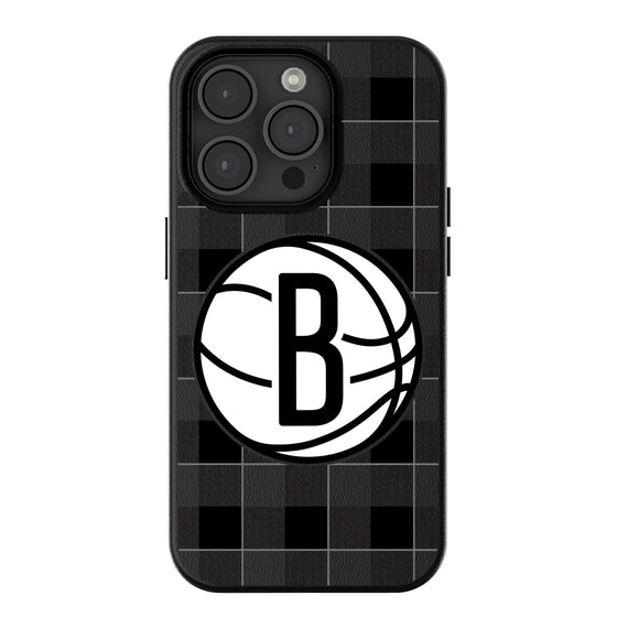 Brooklyn Nets Plaid Magnetic Phone Case-0