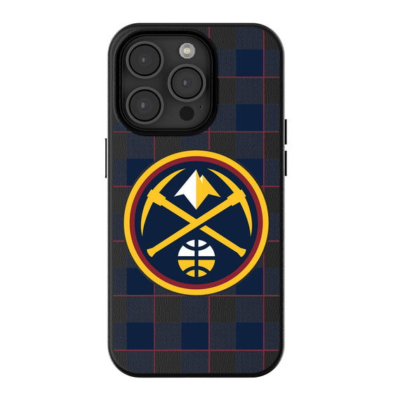 Denver Nuggets Plaid Magnetic Phone Case-0