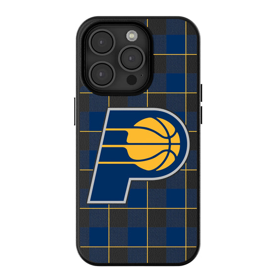 Indiana Pacers Plaid Magnetic Phone Case-0