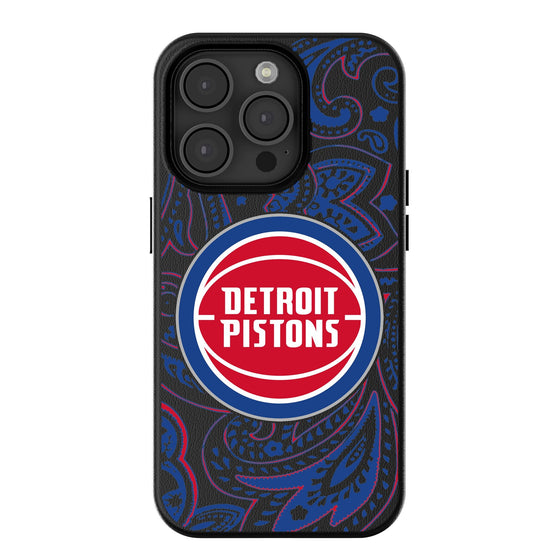 Detroit Pistons Paisley Magnetic Phone Case-0