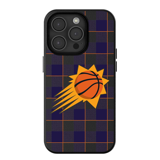 Phoenix Suns Plaid Magnetic Phone Case-0