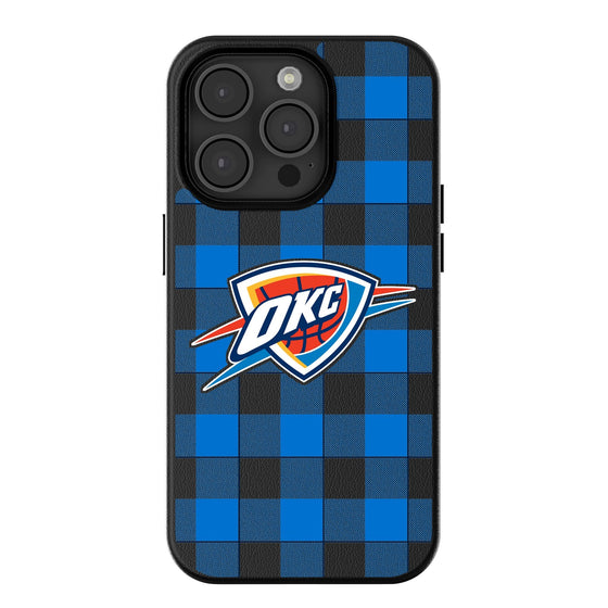 Oklahoma City Thunder Plaid Magnetic Phone Case-0