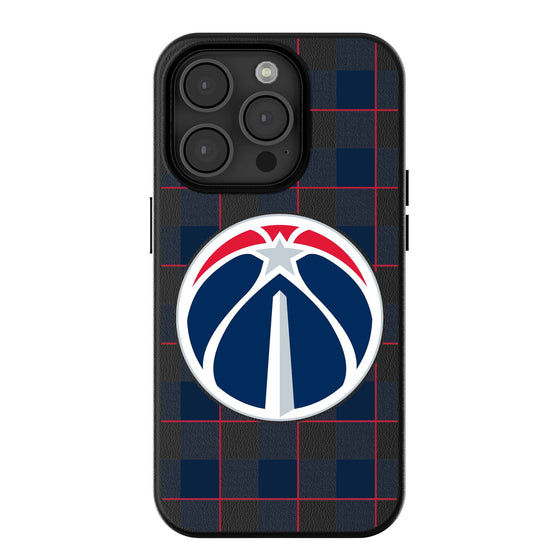 Washington Wizards Plaid Magnetic Phone Case-0