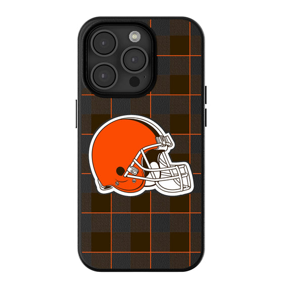 Cleveland Browns Plaid Magnetic Phone Case-0