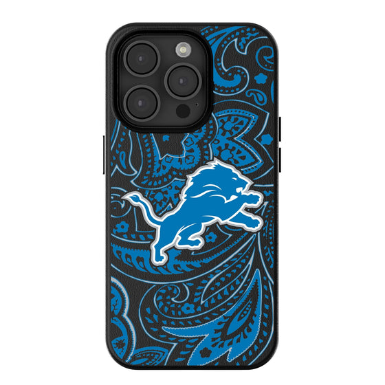 Detroit Lions Paisley Magnetic Phone Case-0