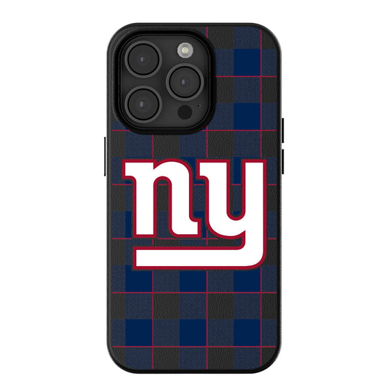 New York Giants Plaid Magnetic Phone Case-0