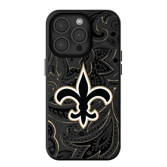 New Orleans Saints Paisley Magnetic Phone Case-0