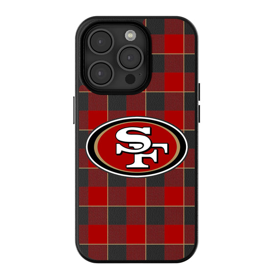 San Francisco 49ers Plaid Magnetic Phone Case-0