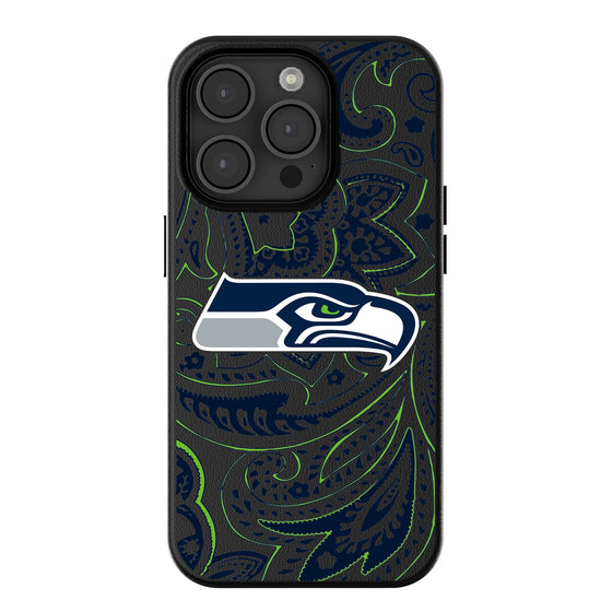 Seattle Seahawks Paisley Magnetic Phone Case-0