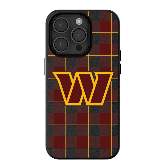 Washington Commanders Plaid Magnetic Phone Case-0