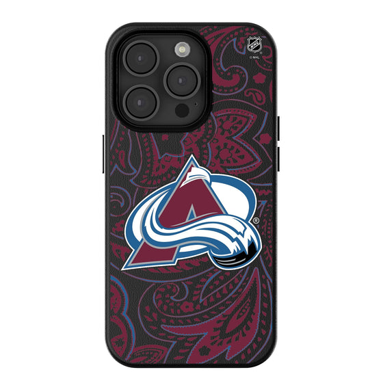 Colorado Avalanche Paisley MagSafe Compatible Phone Case-0