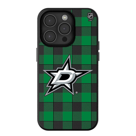 Dallas Stars Plaid MagSafe Compatible Phone Case-0