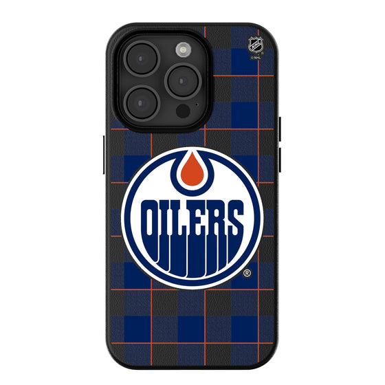 Edmonton Oilers Plaid MagSafe Compatible Phone Case-0