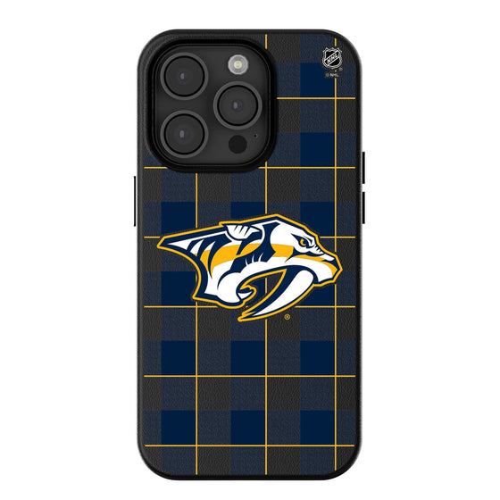 Nashville Predators Plaid MagSafe Compatible Phone Case-0