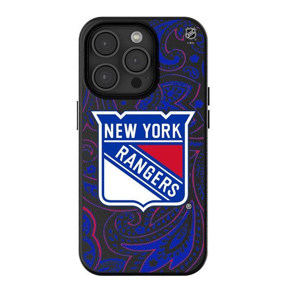 New York Rangers Paisley MagSafe Compatible Phone Case-0