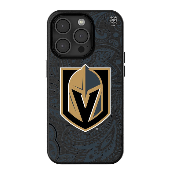 Vegas Golden Knights Paisley MagSafe Compatible Phone Case-0