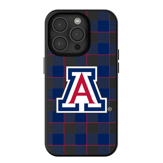 Arizona Wildcats Plaid Magnetic Phone Case-0