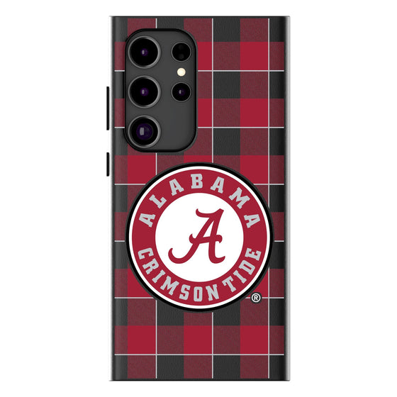 Alabama Crimson Tide Plaid Magnetic Phone Case-1