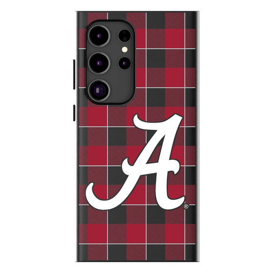 University of Alabama Crimson Tide Script A Plaid MagSafe Compatible Phone Case-0