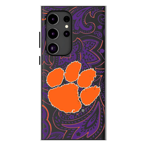 Clemson University Tigers Paisley MagSafe Compatible Phone Case-0