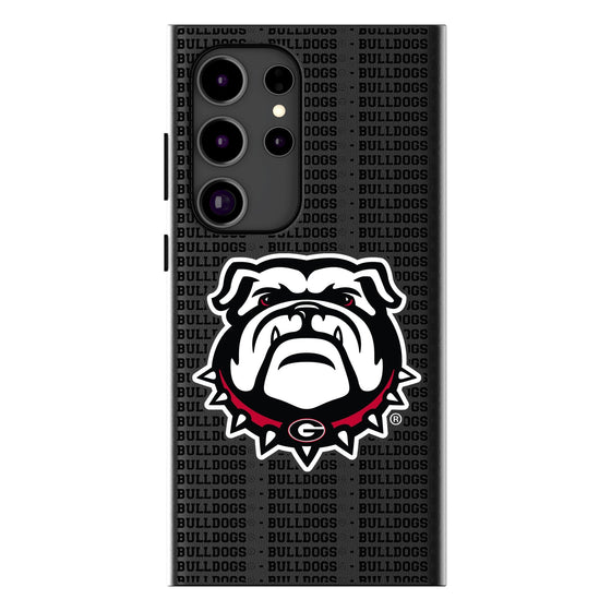 University of Georgia Bulldogs Uga Text Backdrop MagSafe Compatible Phone Case-0