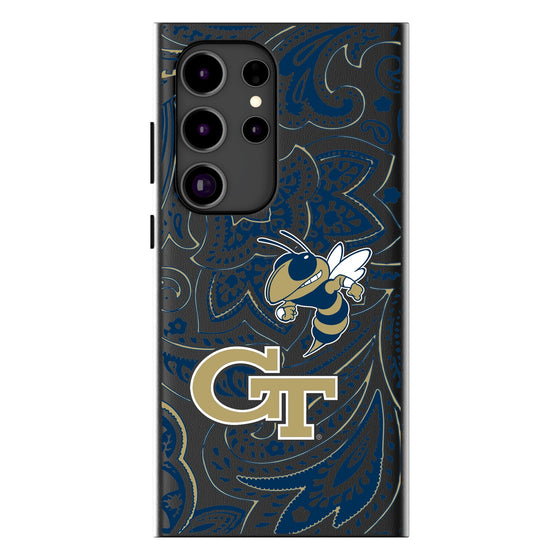 Georgia Tech Yellow Jackets Paisley Magnetic Phone Case-1