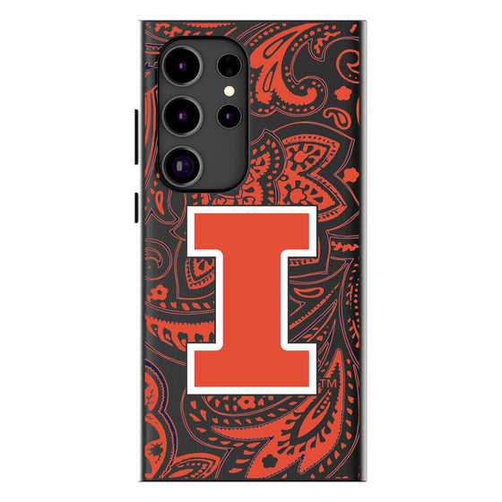 University of Illinois Fighting Illini Paisley MagSafe Compatible Phone Case-0