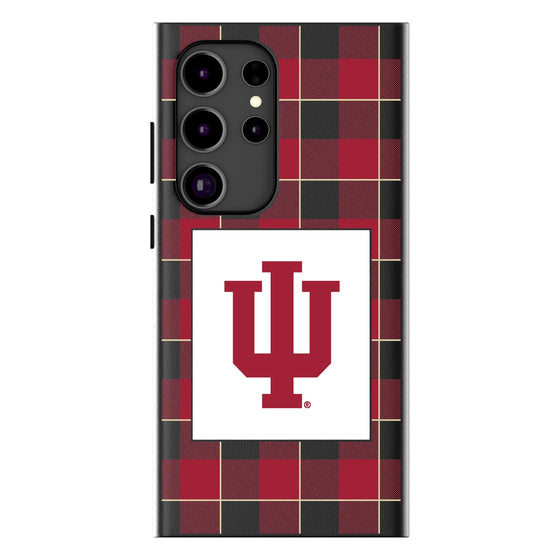 Indiana Hoosiers Plaid Magnetic Phone Case-1