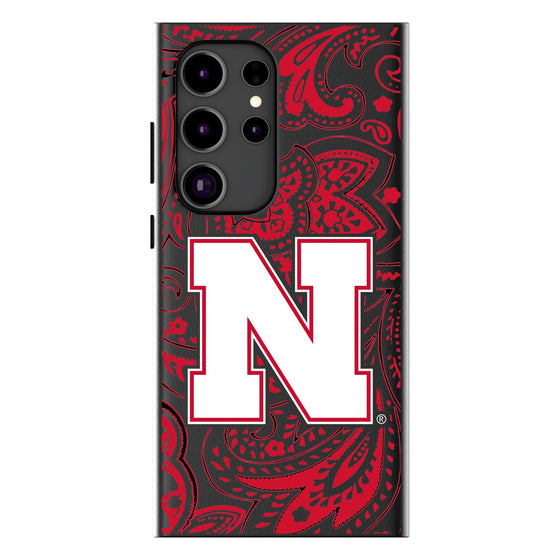 University of Nebraska Huskers Block N Paisley MagSafe Compatible Phone Case-0