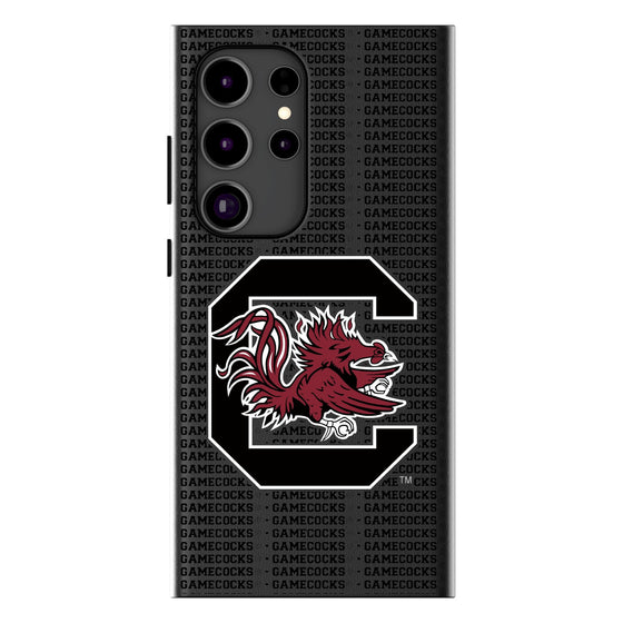 University of South Carolina Gamecocks Text Backdrop MagSafe Compatible Phone Case-0