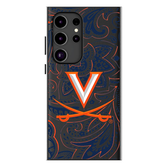 University of Virginia Cavaliers Paisley MagSafe Compatible Phone Case-0