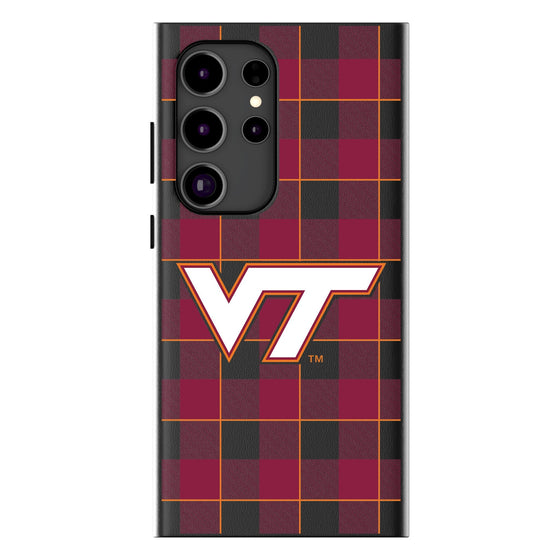 Virginia Tech Hokies Plaid MagSafe Compatible Phone Case-0