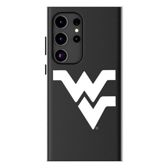 West Virginia University Mountaineers Text Backdrop MagSafe Compatible Phone Case-0