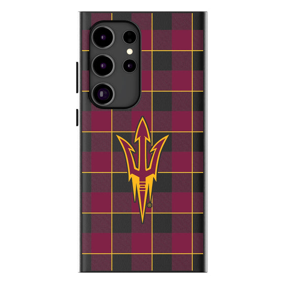 Arizona State Sun Devils Plaid Magnetic Phone Case-1