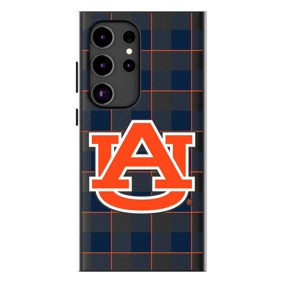 Auburn Tigers Plaid Magnetic Phone Case-1