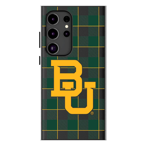 Baylor University Bears Plaid MagSafe Compatible Phone Case-0