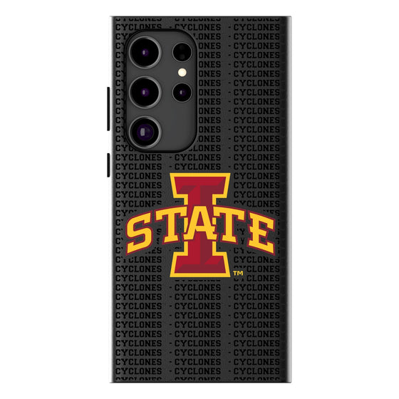 Iowa State University Cyclones Text Backdrop MagSafe Compatible Phone Case-0