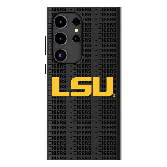 Louisiana State University Tigers Text Backdrop MagSafe Compatible Phone Case-0