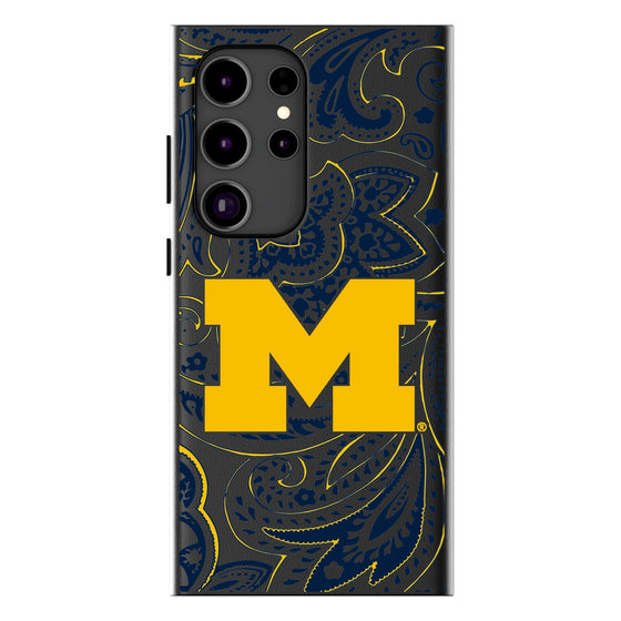 Michigan Wolverines Paisley Magnetic Phone Case-1