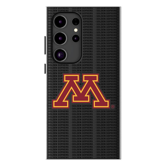 University of Minnesota Golden Gophers Text Backdrop MagSafe Compatible Phone Case-0