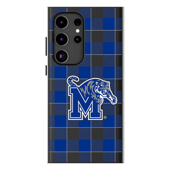 University of Memphis Tigers Plaid MagSafe Compatible Phone Case-0