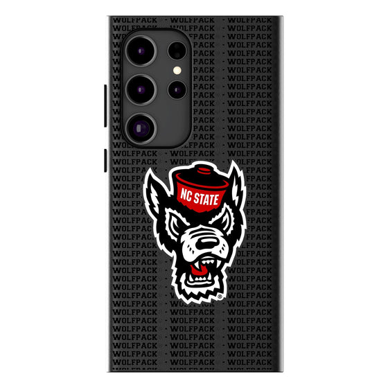 North Carolina State University Wolfpack Text Backdrop MagSafe Compatible Phone Case-0