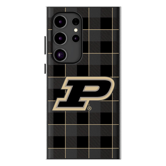 Purdue Boilermakers Plaid Magnetic Phone Case-1