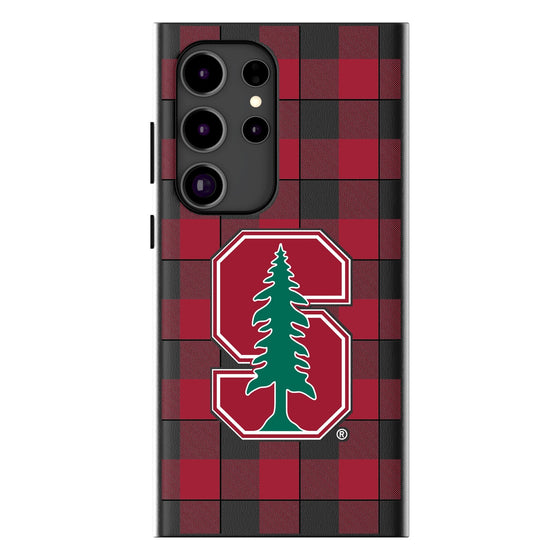 Stanford University Cardinal Plaid MagSafe Compatible Phone Case-0