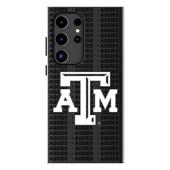 Texas A&M University Aggies Text Backdrop MagSafe Compatible Phone Case-0