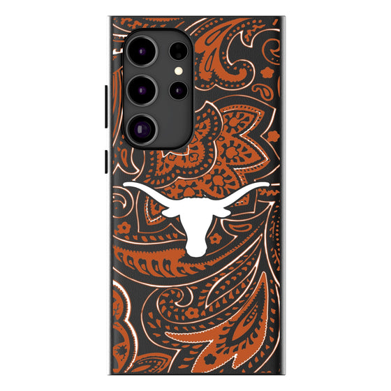 Texas Longhorns Paisley Magnetic Phone Case-1