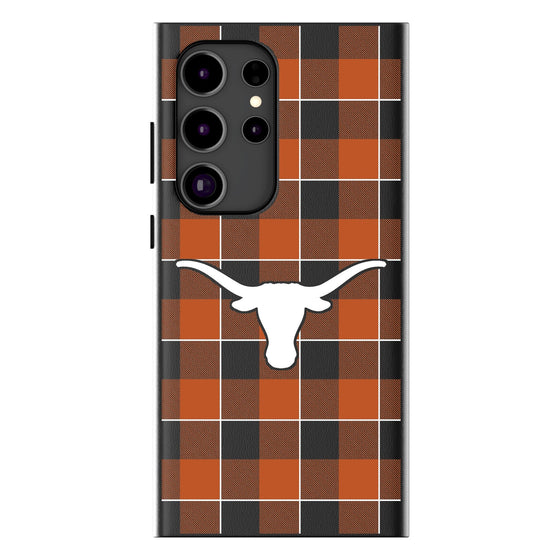 Texas Longhorns Plaid Magnetic Phone Case-1