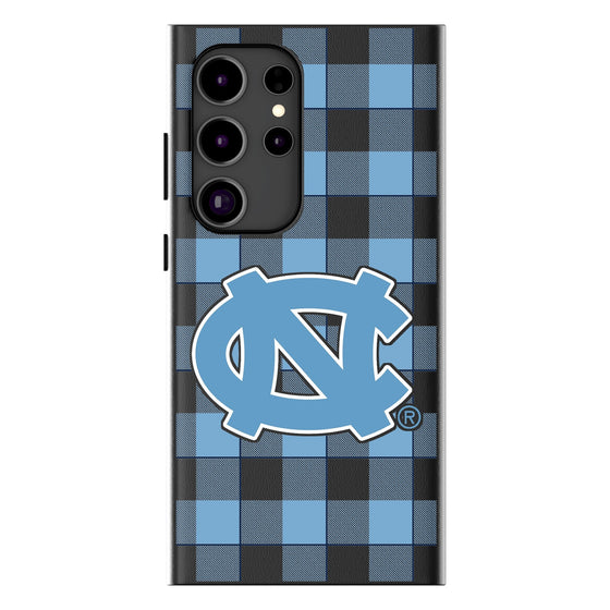 North Carolina Tar Heels Plaid Magnetic Phone Case-1