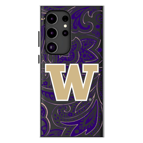 Washington Huskies Paisley Magnetic Phone Case-1