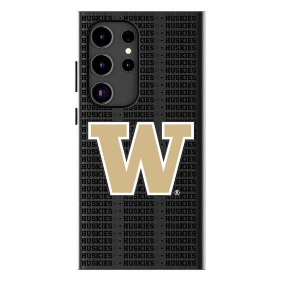 University of Washington Huskies Text Backdrop MagSafe Compatible Phone Case-0